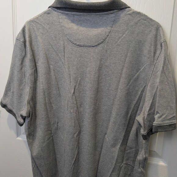 Calvin Klein Men's Liquid Touch XL Gray Stripe Collared Shirt - Picture 9 of 12